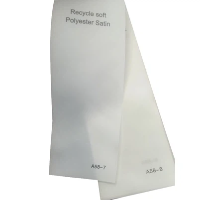 Etichetă reciclată din satin moale